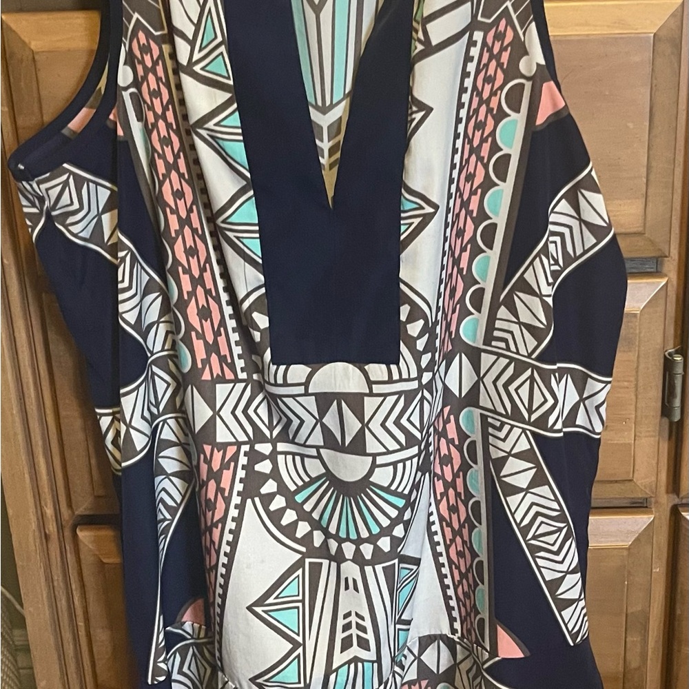 Bar III Multicolor Geometric Sleeveless Top